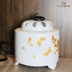 Lư xông điện trầm hương hoa mai vàng