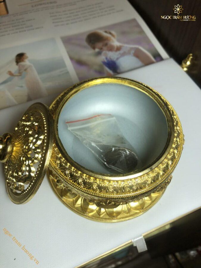 Lư đốt trầm bằng đồng mạ vàng cao cấp