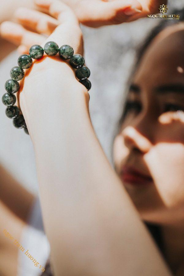 Vòng đá thạch anh tóc xanh