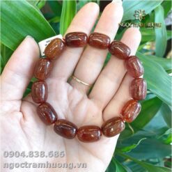 Vòng tay đá Thạch anh tóc đỏ 11 li