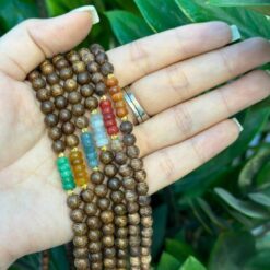 Vòng trầm hương từ thiên nhiên - Ngọc Trầm Hương Vòng trầm hương tốc 6li 108 hạt mix đá quý phong thủy 1 (8)