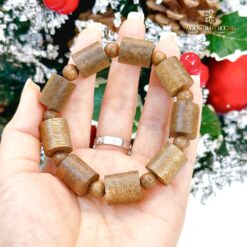 Vòng trầm trúc Phước Sơn 14li tự nhiên - Vuông