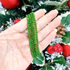 Chuỗi đeo tay đá Diopside 4 li tự nhiên