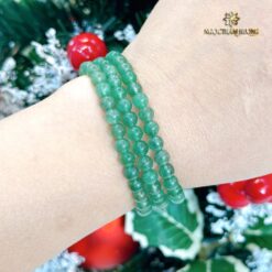 Chuỗi thạch anh dâu xanh 5li tự nhiên