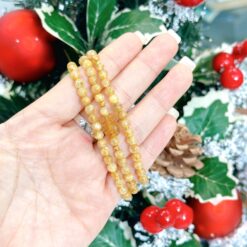 Vòng trầm hương từ thiên nhiên - Ngọc Trầm Hương Chuỗi thạch anh tóc vàng 5li tự nhiên