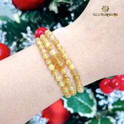 Chuỗi thạch anh tóc vàng 5li tự nhiên