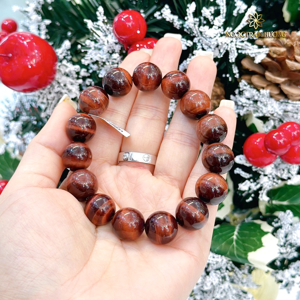 Vòng tay đá Mắt hổ 15 li tự nhiên