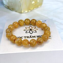 Vòng tay thạch anh tóc vàng 14li (VIP)